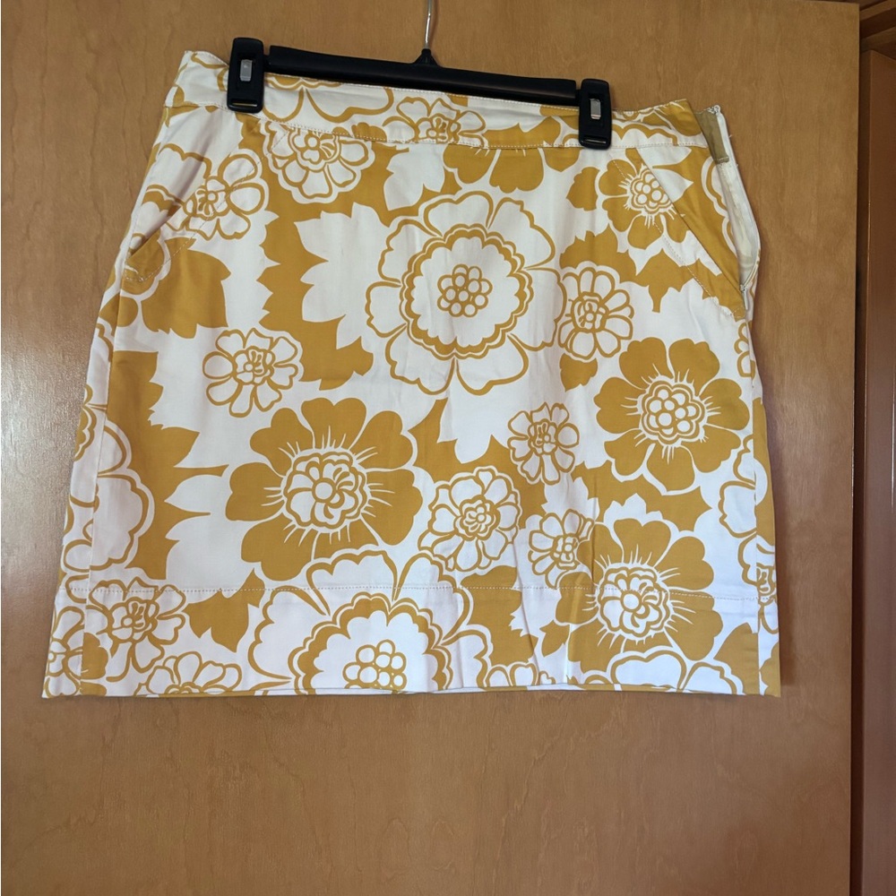 Biden Floral Yellow and White Skirt size 10